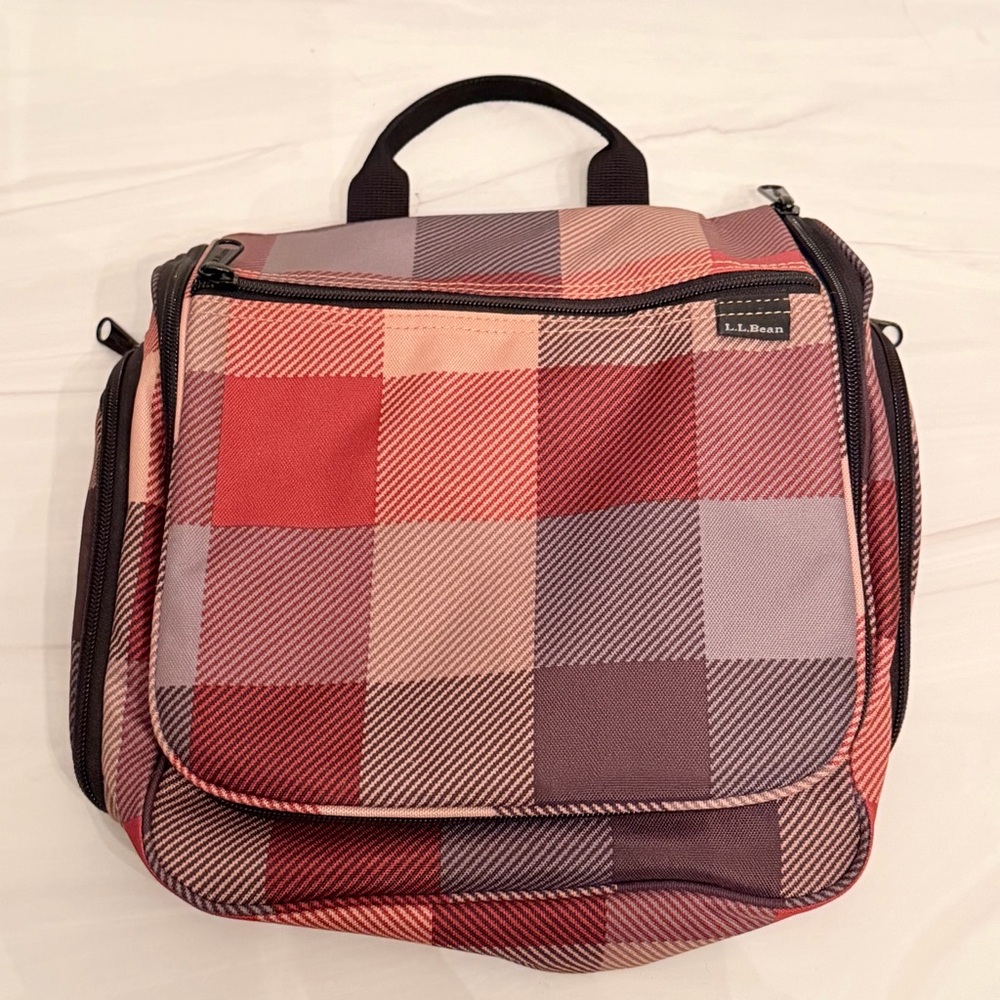 LL Bean Medium Personal Toiletry Organizer - like new, discontinued plaid print - Picture 6 of 9